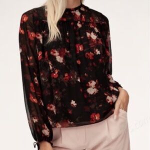 Wilfred Lourdes Floral Blouse - Red and Navy